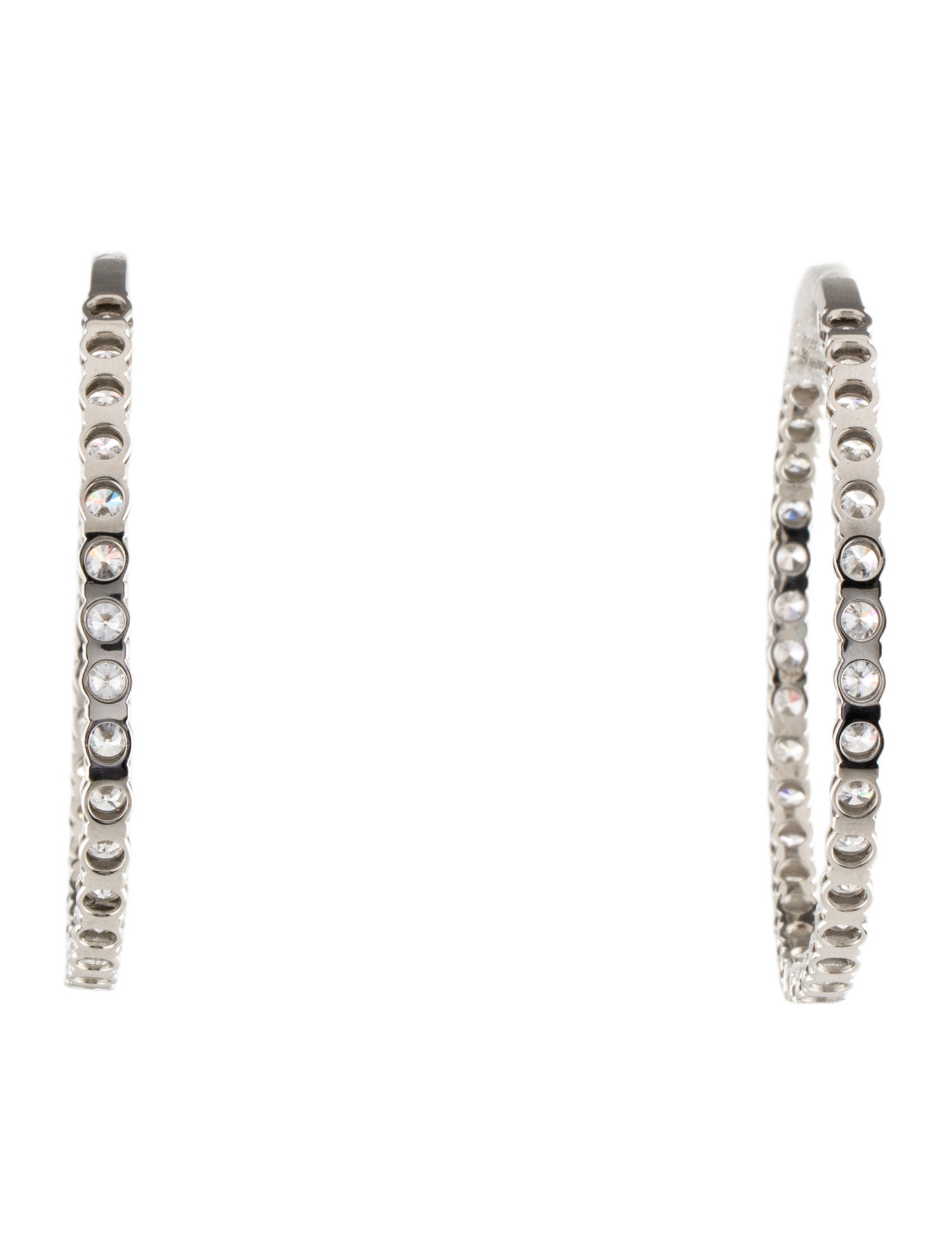 Earrings Platinum 10.08ctw Lab-Grown Inside-Out Hoop Earrings